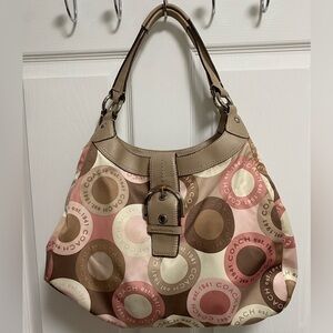 Coach vintage Multicolor Circle Pattern Shoulder Bag